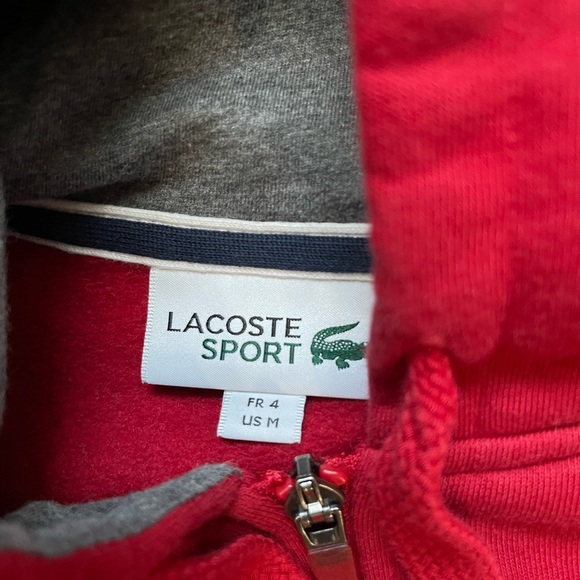 Red Lacoste hoodie - Picture 2 of 4